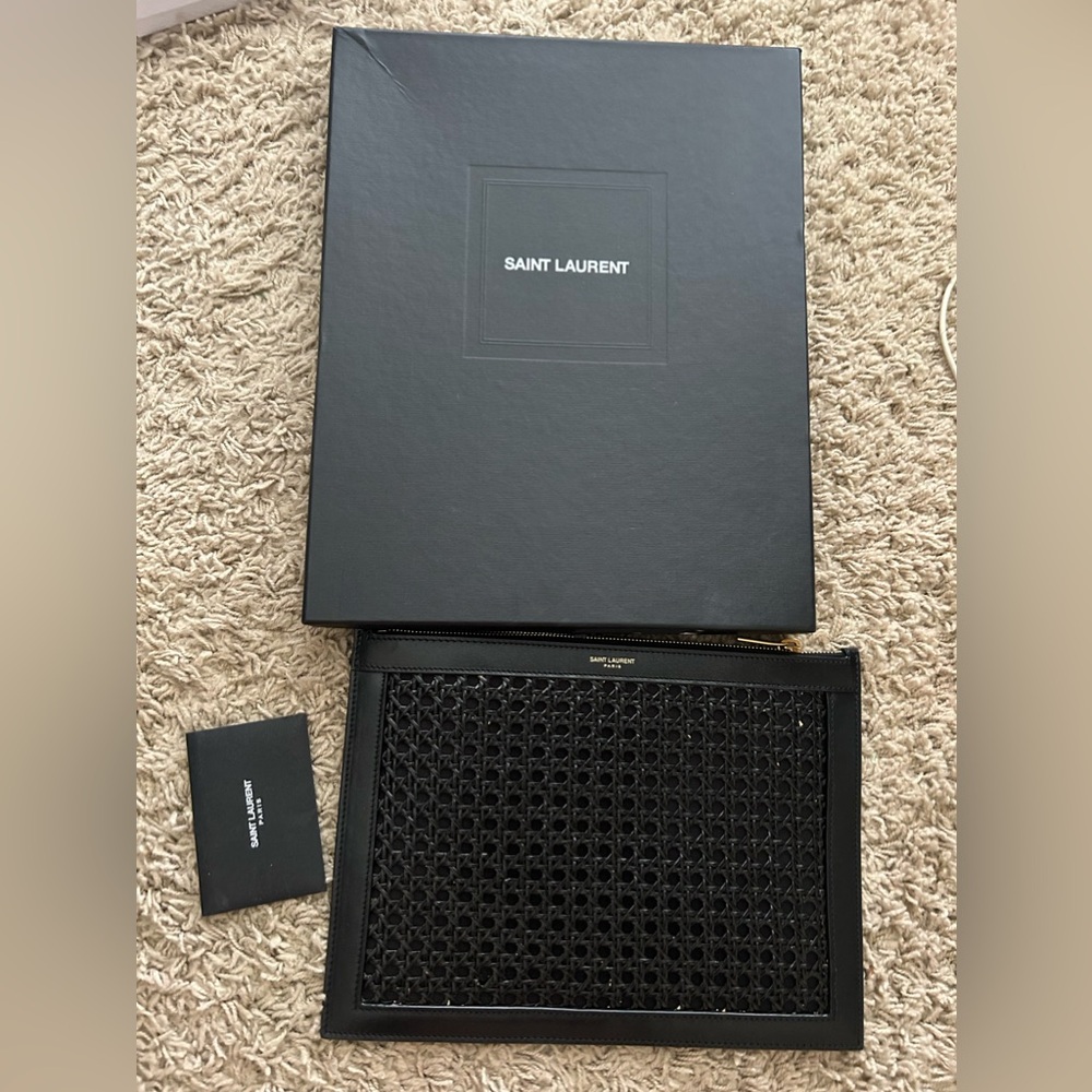 Saint Laurent wicker Jolie clutch